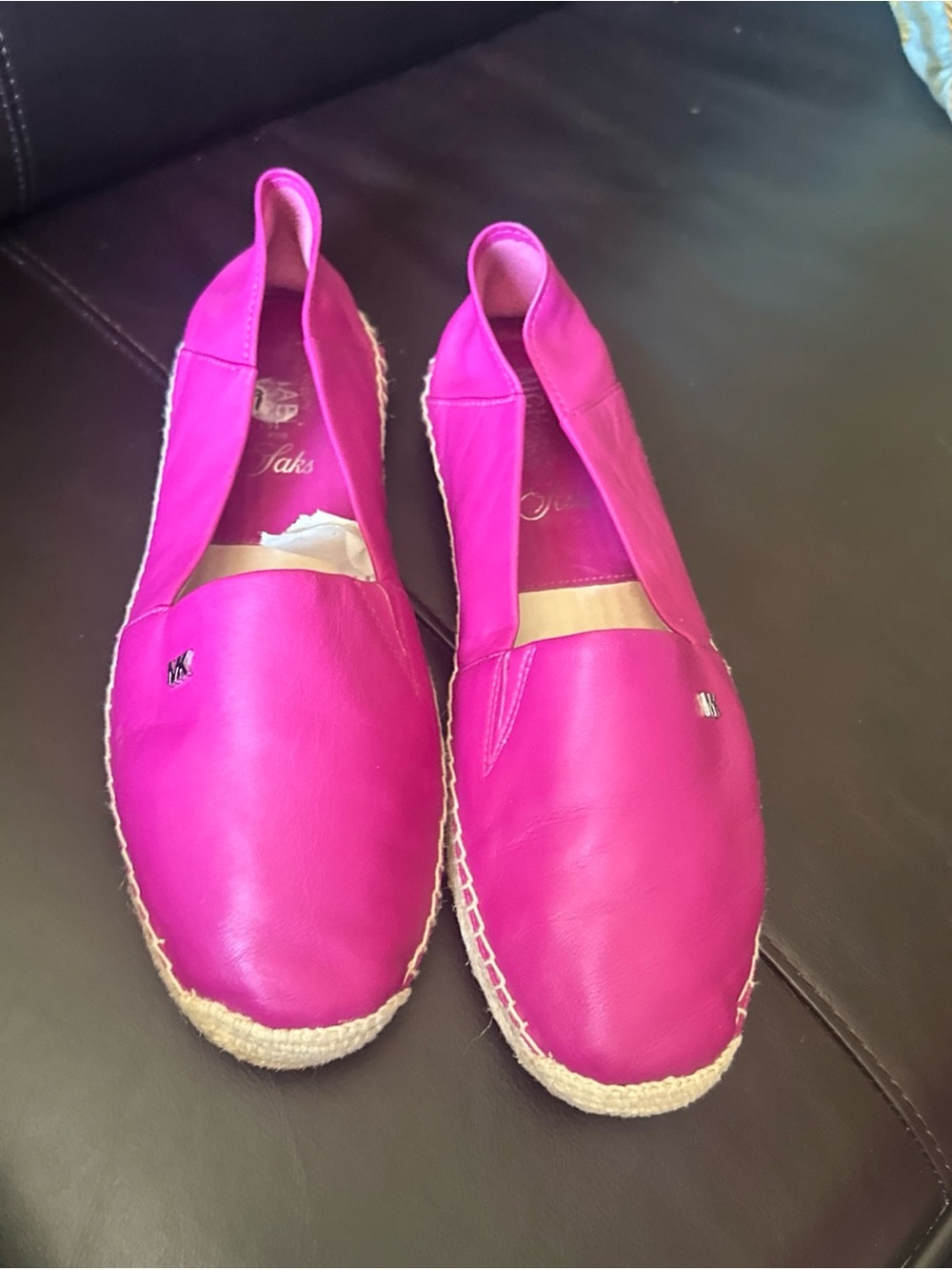 Michael Kors Fuchsia Leather Espadrilles